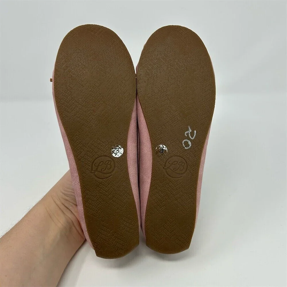 Lucky Brand Girls Moccasin Loafer Flats Pink Blush Slip On Bow Size 3M